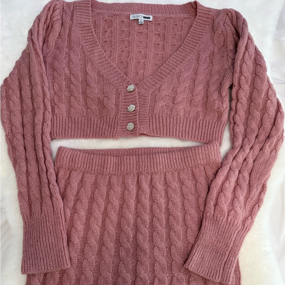 Sweater Skirt Set Fashion Nova